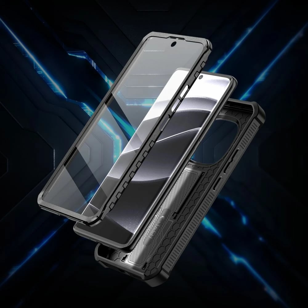 Mbështjellës Tech-Protect Kevlar Pro për Xiaomi Redmi Note 14 Pro 5G / Poco X7 5G, i zi