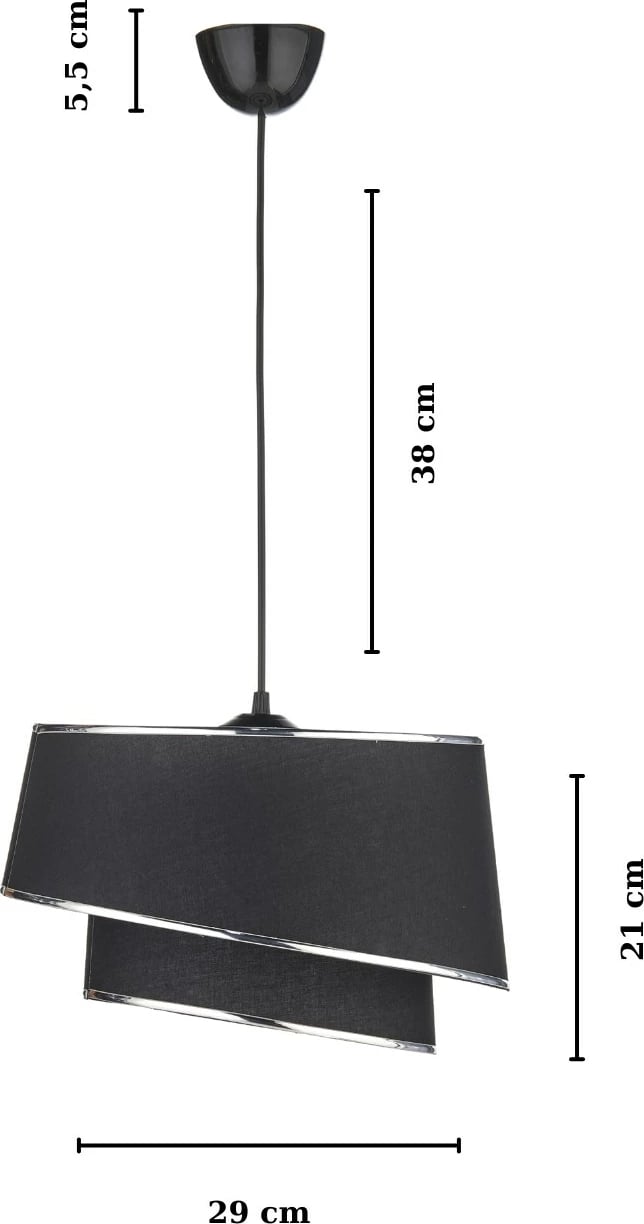 Llambë tavani Opviq, KS-2006, e zezë dhe argjendtë