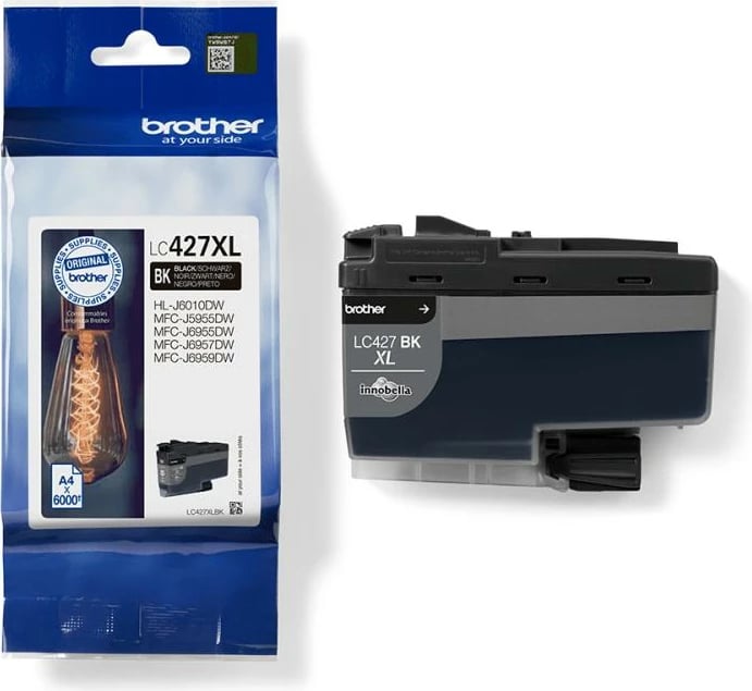 Patron boje, Brother, LC427XLBK, rendiment i lartë XL, i zi