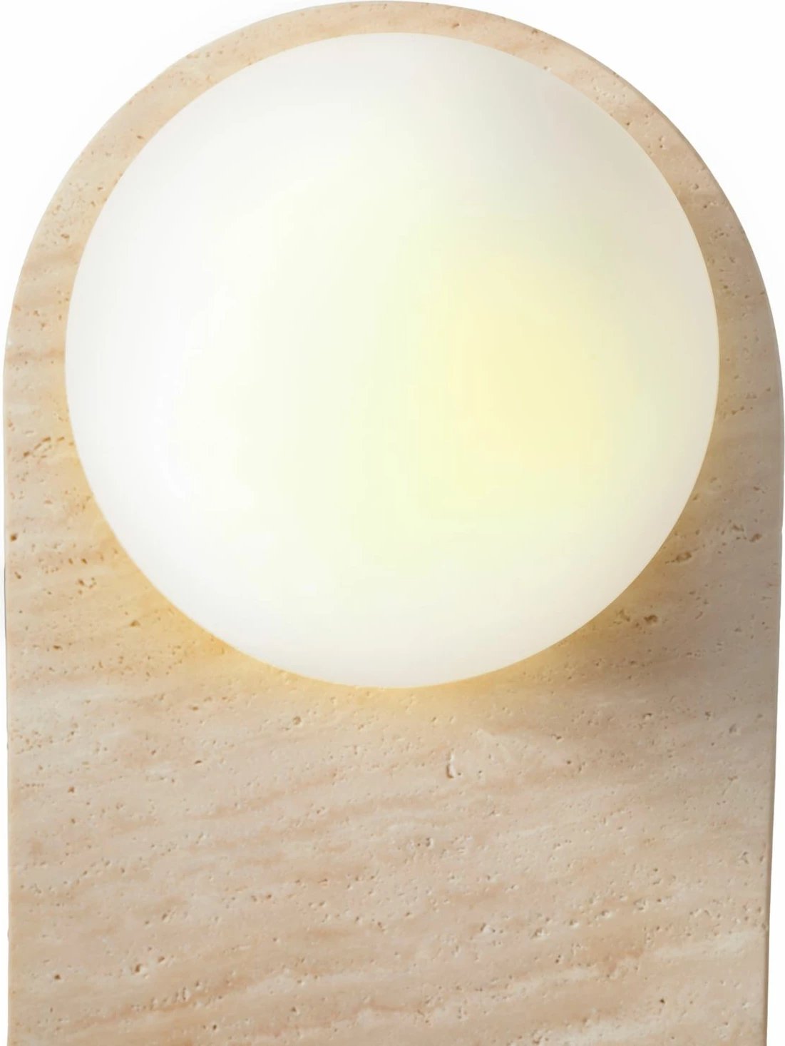 Llambë muri Opviq, Tor-Bell, travertin, kapak qelqi, bezhë dhe e bardhë