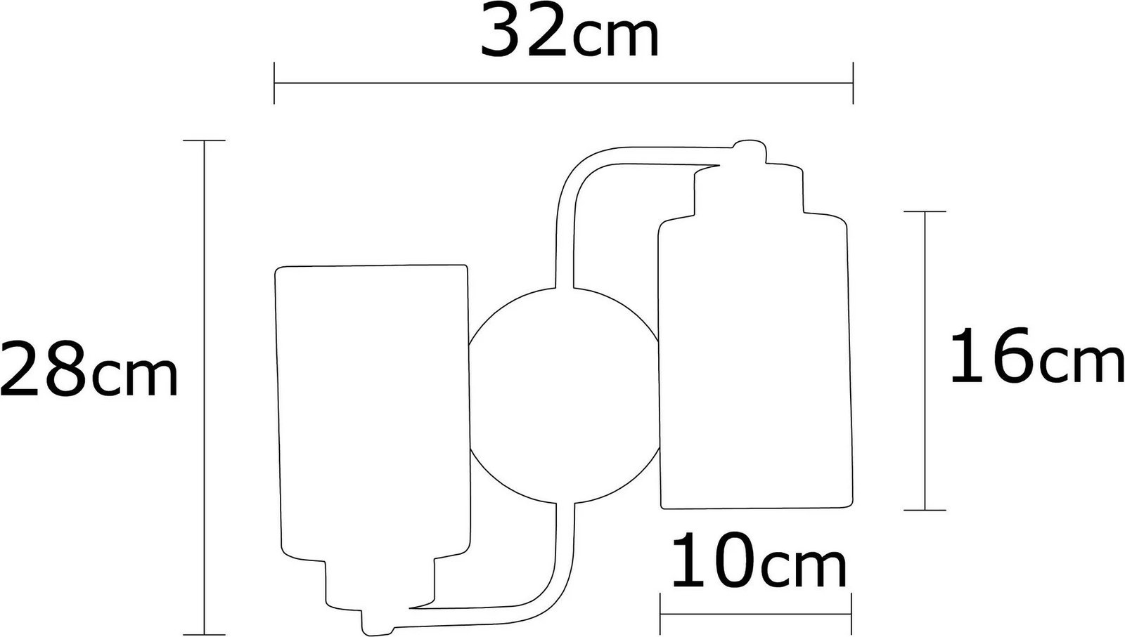 Llambë muri Opviq, Balcova - N-345, metal i zi