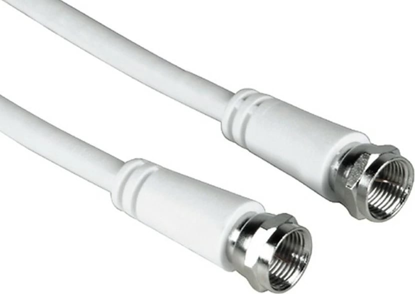 Kabel antene Hama 75DB, 3m, F në F, bardhë