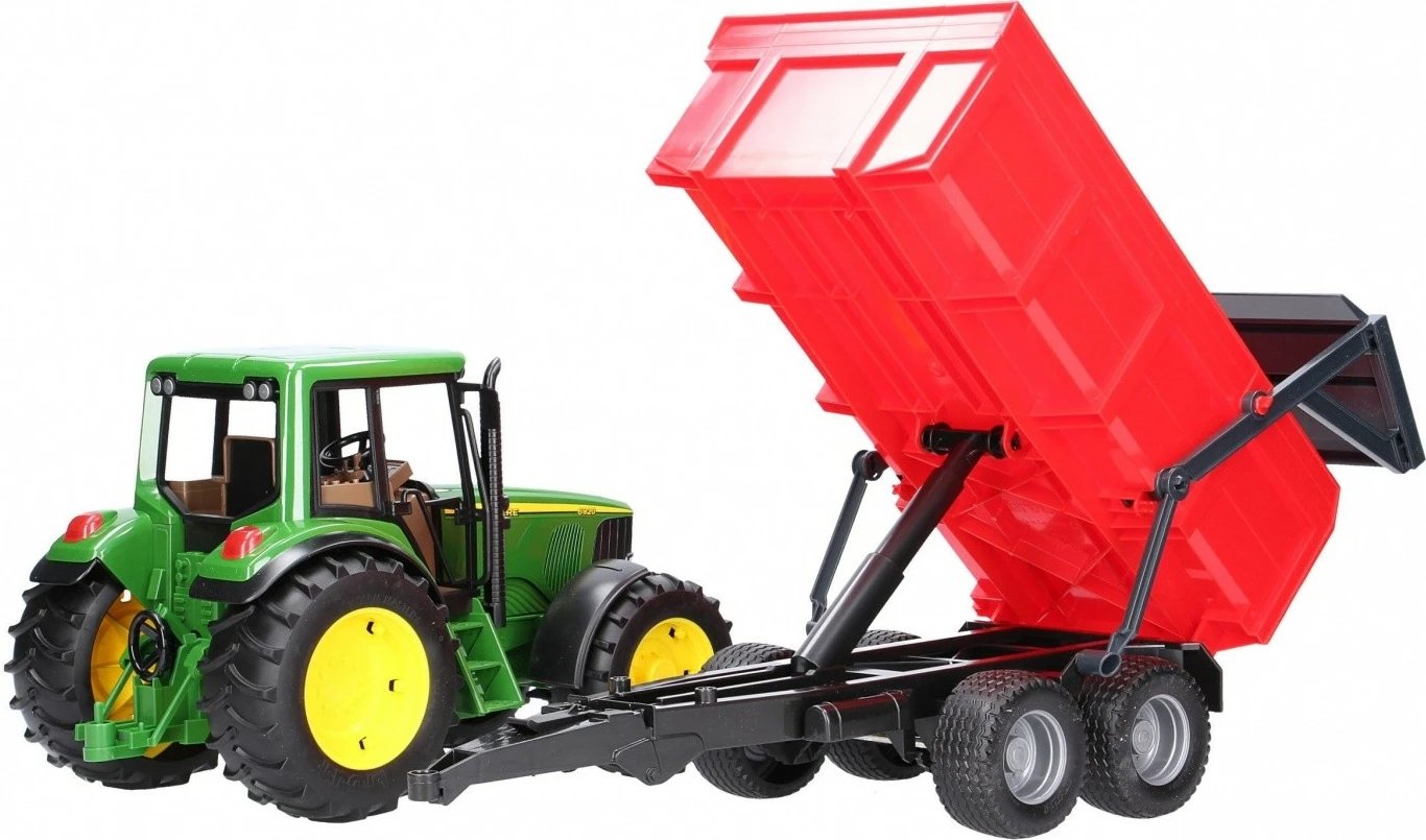 Traktor lodër BRUDER John Deere 6920 me rimorkio, 1:16, Jeshile/E kuqe/E verdhë