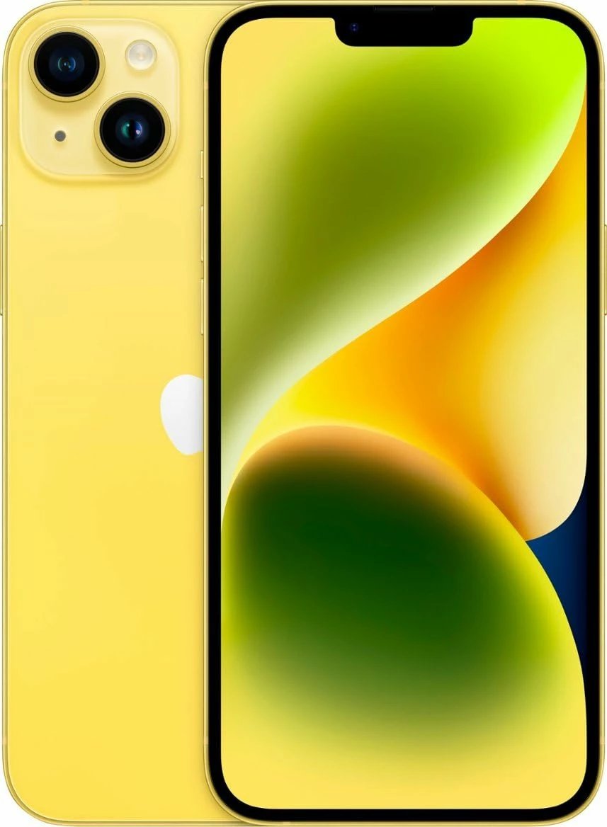 Celular Apple iPhone 14 Plus, 6.7", 128GB, i verdhë