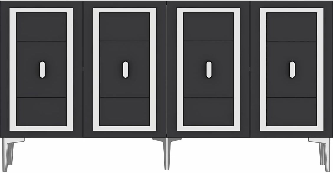 Konsolë Skye Decor, Orion, anthracite, argjend