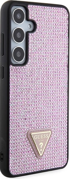 Mbështjellës Guess Rhinestone Triangle për Samsung Galaxy S24+, Rozë