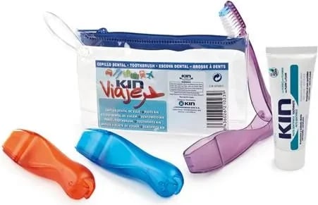 Set udhëtimi me brushë dhëmbësh dhe pastë dhëmbësh KIN, 25ml