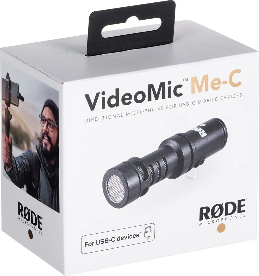 Mikrofon tabletash RODE VideoMic Me-C, USB Type-C, Alumini, i zi