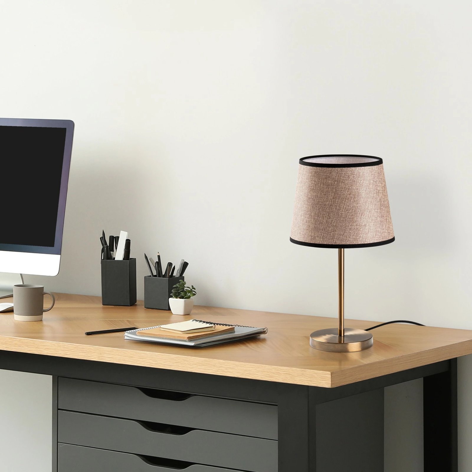 Abazhur tavoline Opviq, ngjyrë antike, 39cm