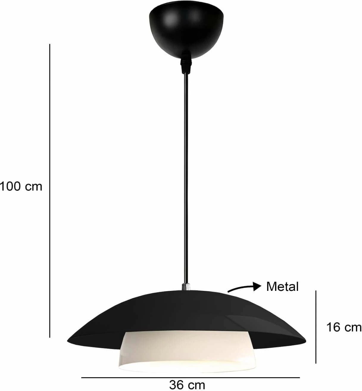 Llambë tavani Opviq, ngjyrë e zezë, 241761 Llambë tavani Opviq, ngjyrë e zezë, 241761