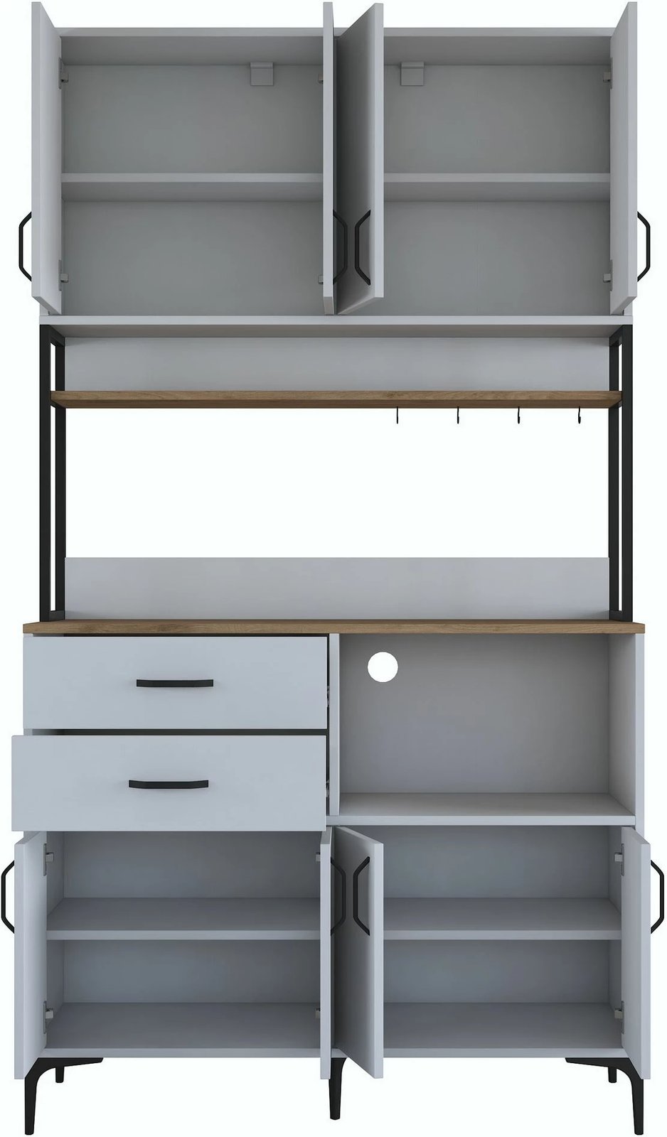 Dollap multifunksional Skye Decor, ngjyrë arr dhe e bardhë, JE209 - 3901