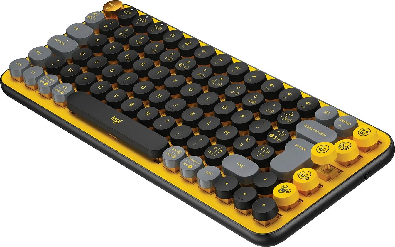 Tastierë mekanike pa tela Logitech Pop Keys me emoji, e zezë