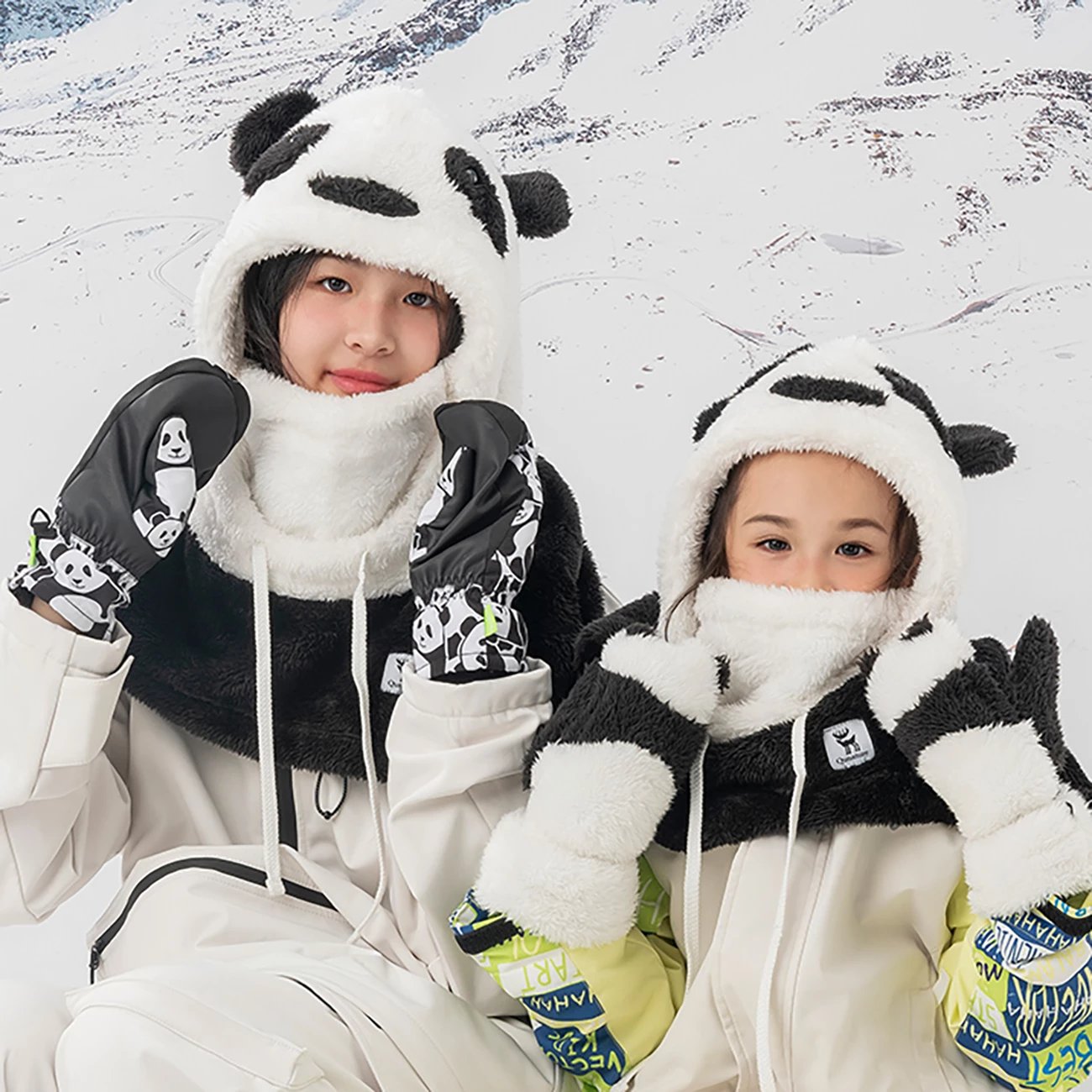 Doreza ski Qunature Panda, për fëmijë dhe të rritur, S, e zezë/e bardhë