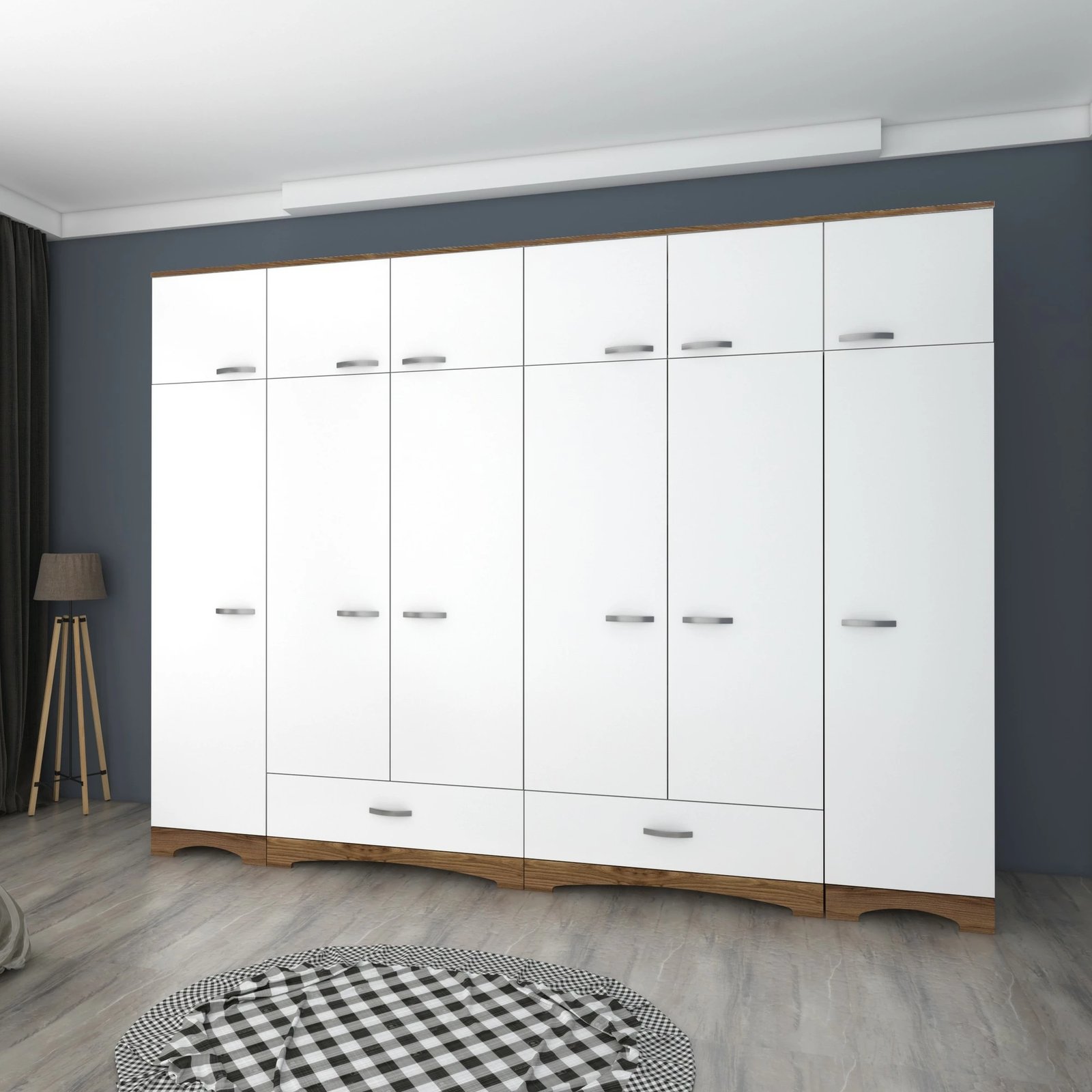 Dollap Skye Decor, ngjyrë arr dhe e bardhë, BA133 - 3907