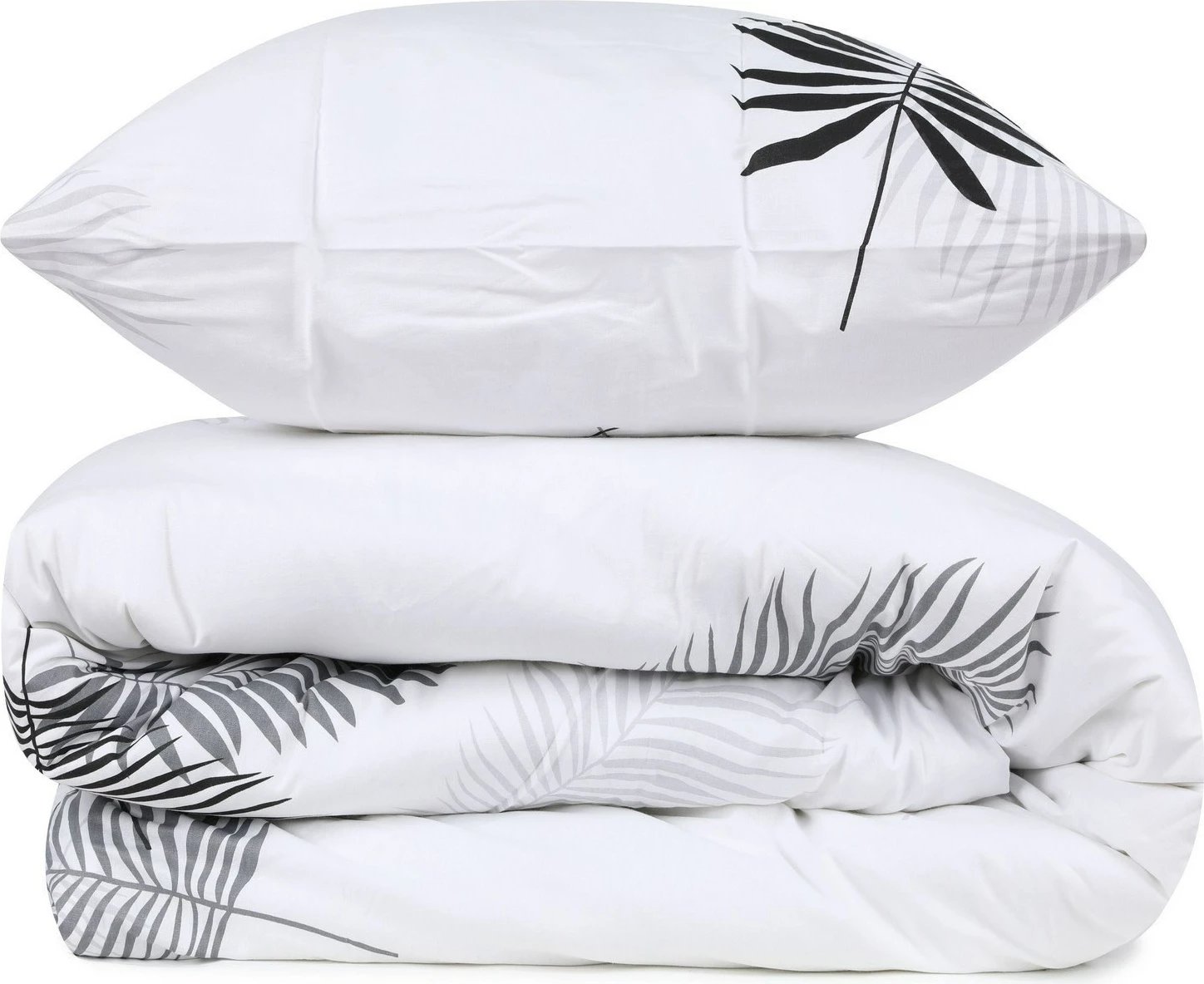 Set mbulesë për jorgan super king, ngjyrë gri dhe e bardhë, L'essentiel, Plume