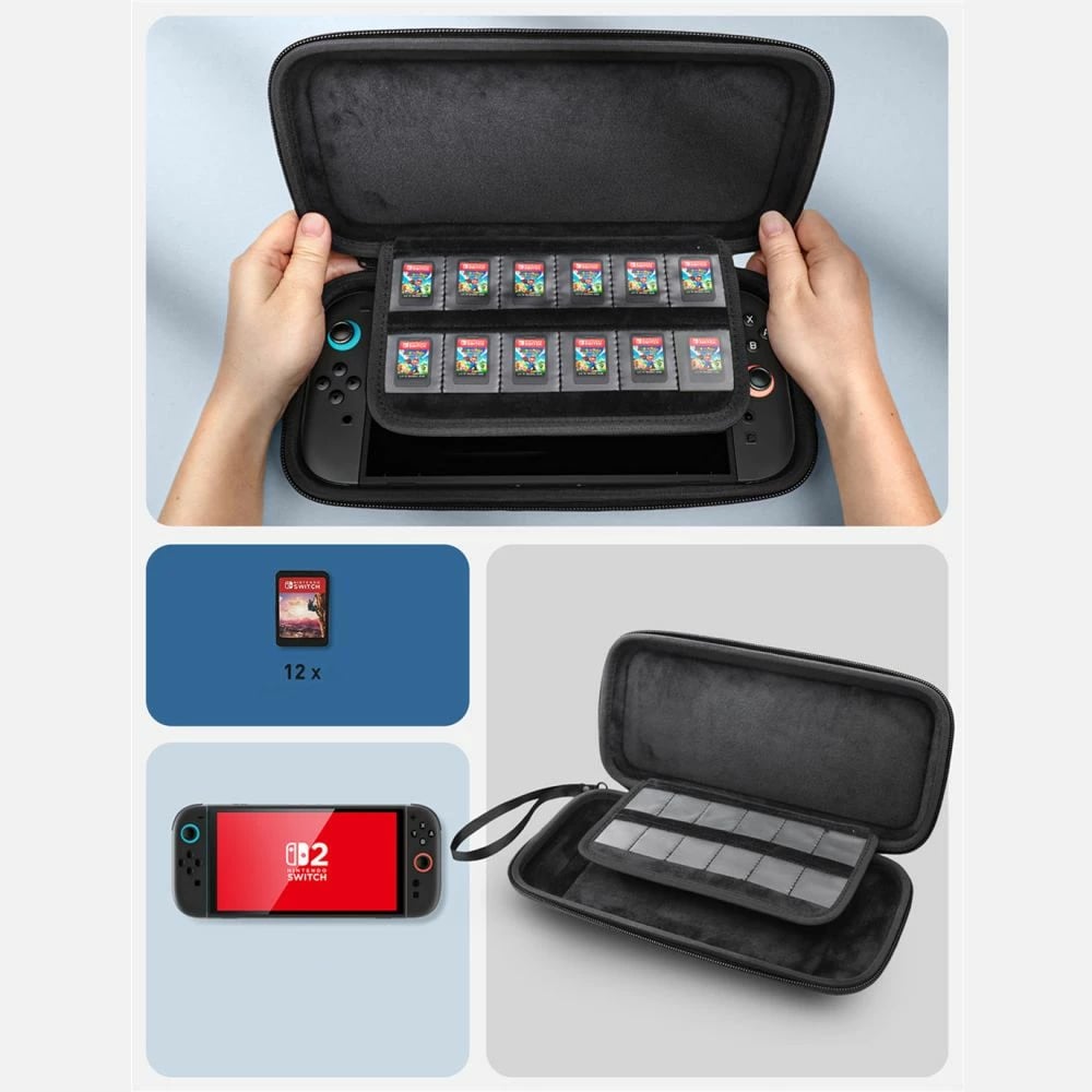 Mbështjellës Supcase Carrying Mini për Nintendo Switch, i zi