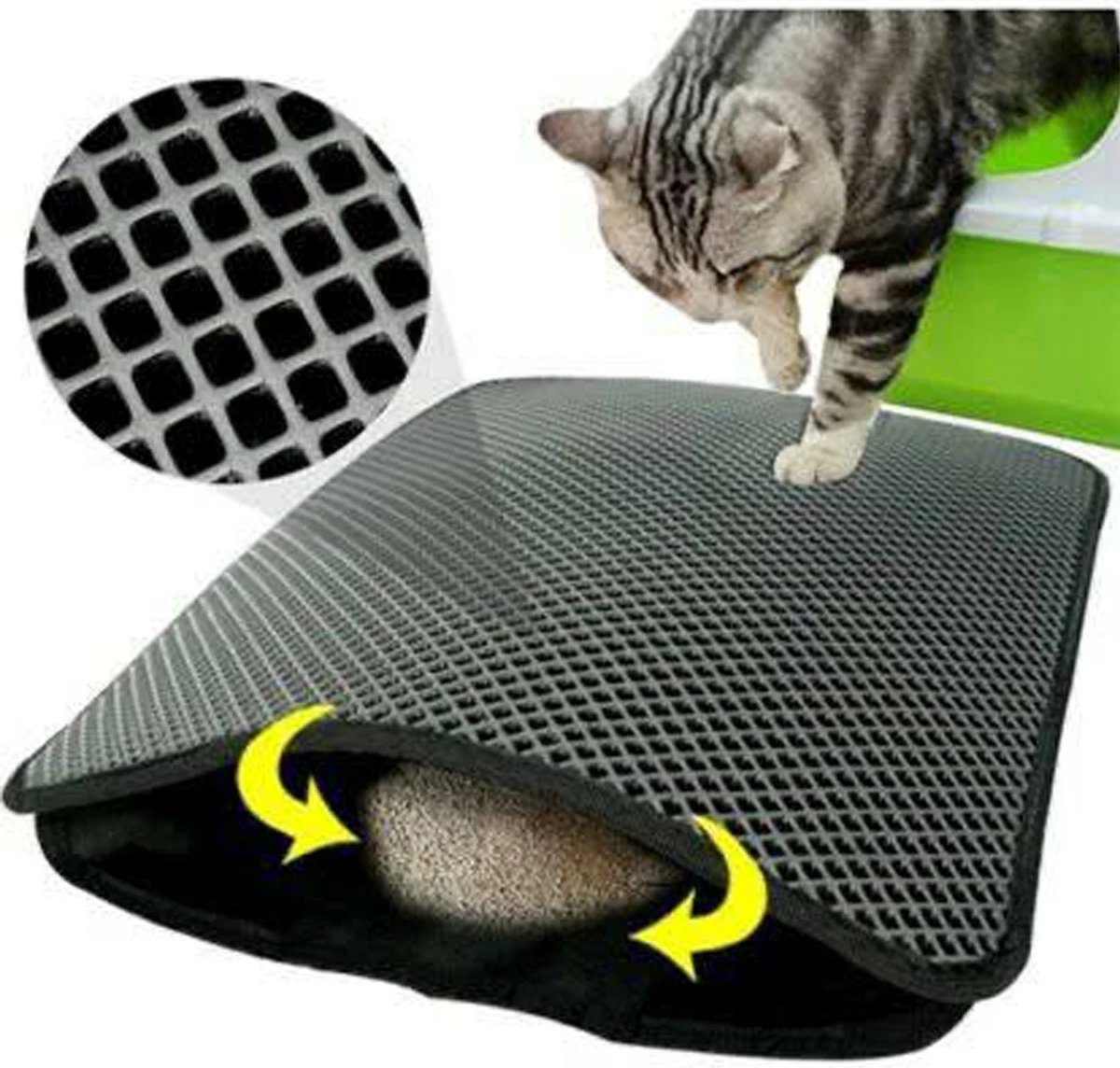 Tapet për rërë maceje Conceptum Hypnose, gri bazë, 40x60cm