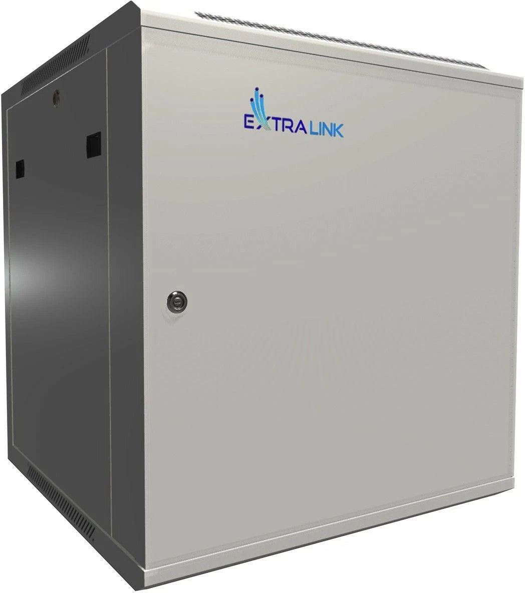 Kasë muri Extralink EX.12981, 12U, 600x600, metalike, Gri
