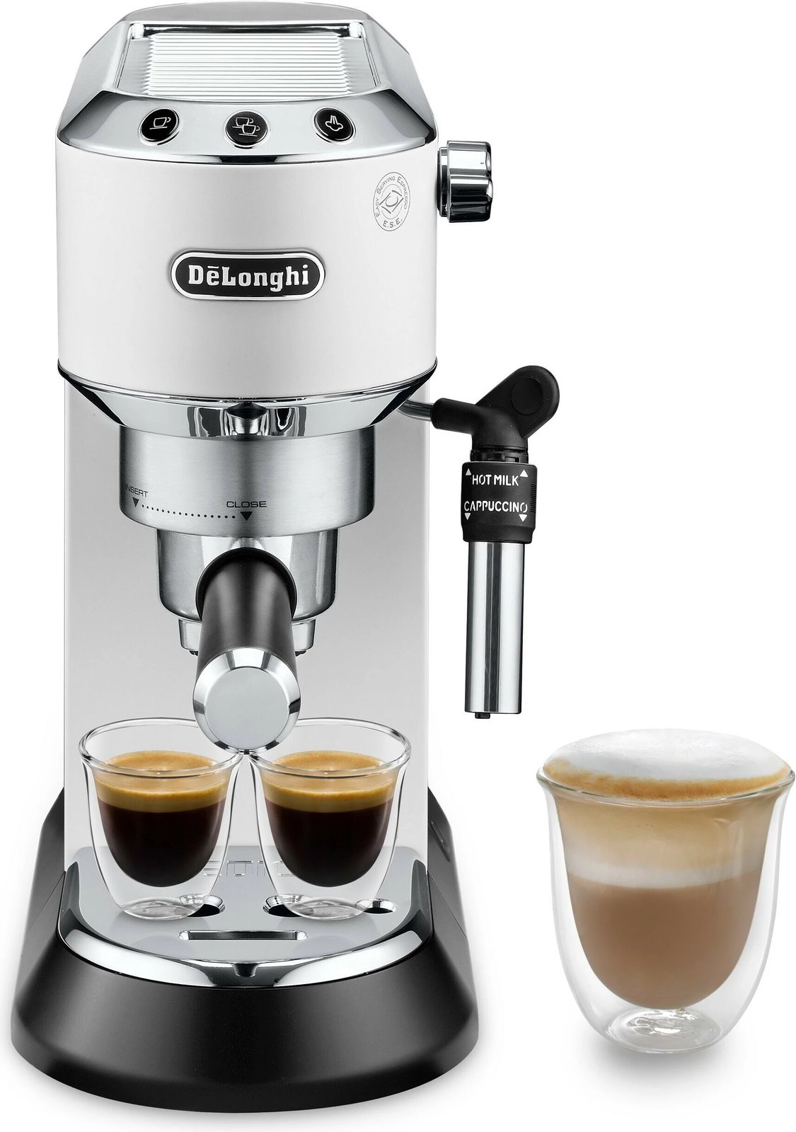 Aparat kafeje DeLonghi Dedica EC685, gjysmë-automatik, bardhë