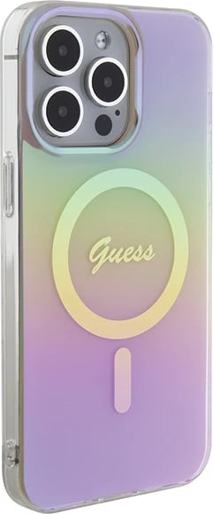 Mbështjellës Guess IML Iridescent MagSafe për iPhone 15 Pro, rozë Mbështjellës Guess IML Iridescent MagSafe për iPhone 15 Pro, rozë