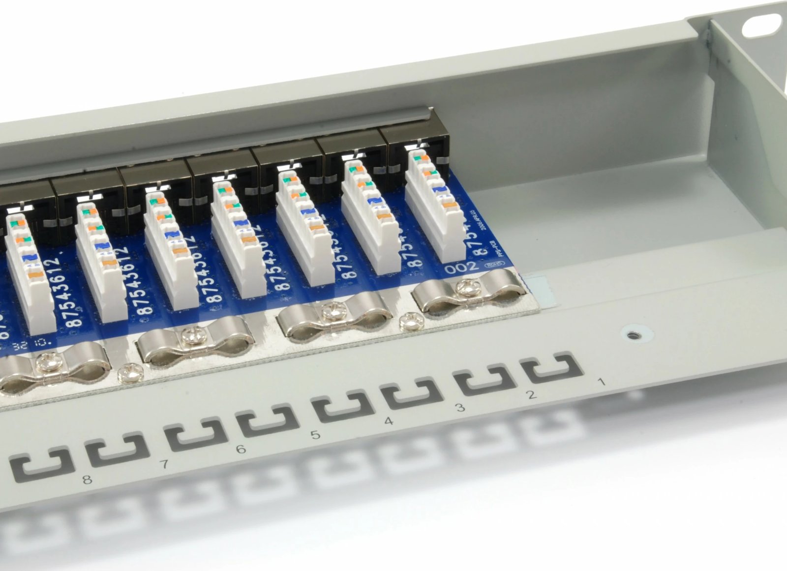 Patch panel Equip 16-port Cat6, RJ-45, 1U, ngjyrë gri