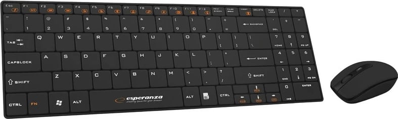 Set tastierë dhe maus wireless Esperanza LIBERTY EK122K, multimedia, USB, e zezë