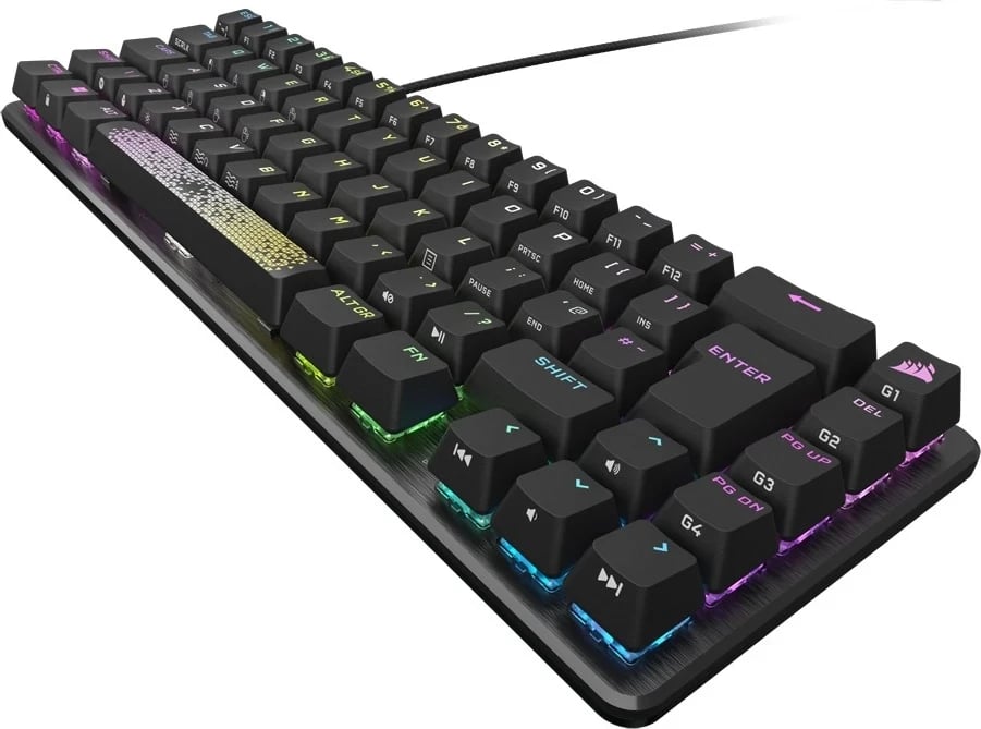 Tastierë Corsair K65 Pro Mini OPX Silver, RGB, hiri