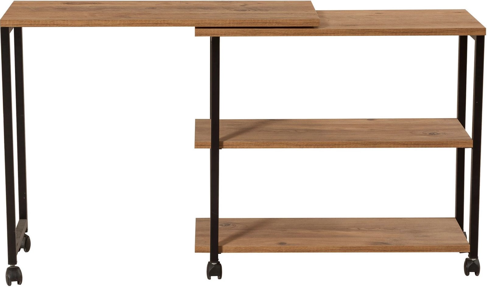 Tavolinë anësore Hanah Home, Melin, ngjyrë Atlantic Pine dhe e zezë