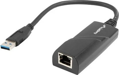 Kartë rrjeti USB 3.0 Lanberg NC-1000-01, 1x RJ45, 1GB, e zezë Kartë rrjeti USB 3.0 Lanberg NC-1000-01, 1x RJ45, 1GB, e zezë