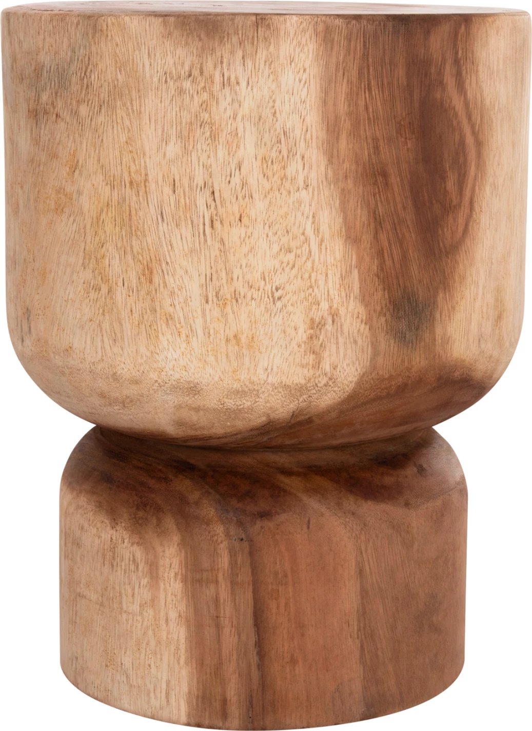 Stool i rrumbullakët FEBRYD, dru suar natyral, FH18233.11, 35x45cm