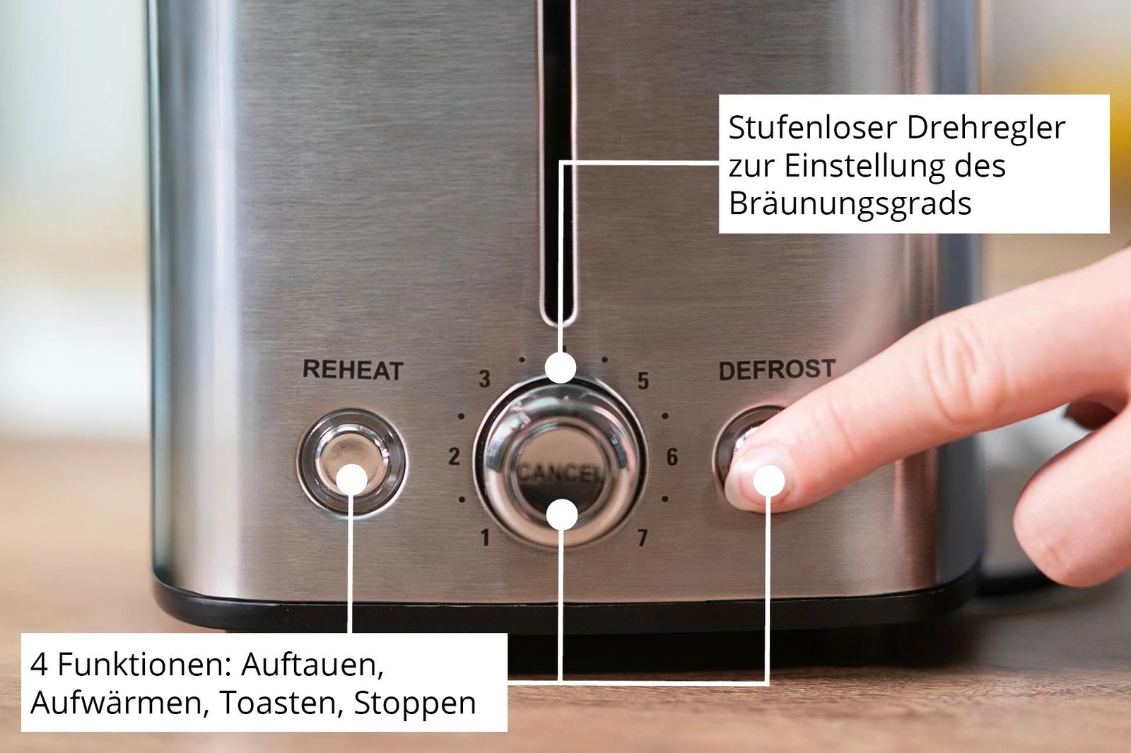 Toaster UNOLD Tom 38266, 4 feta, Inox, 1200 W, E zezë