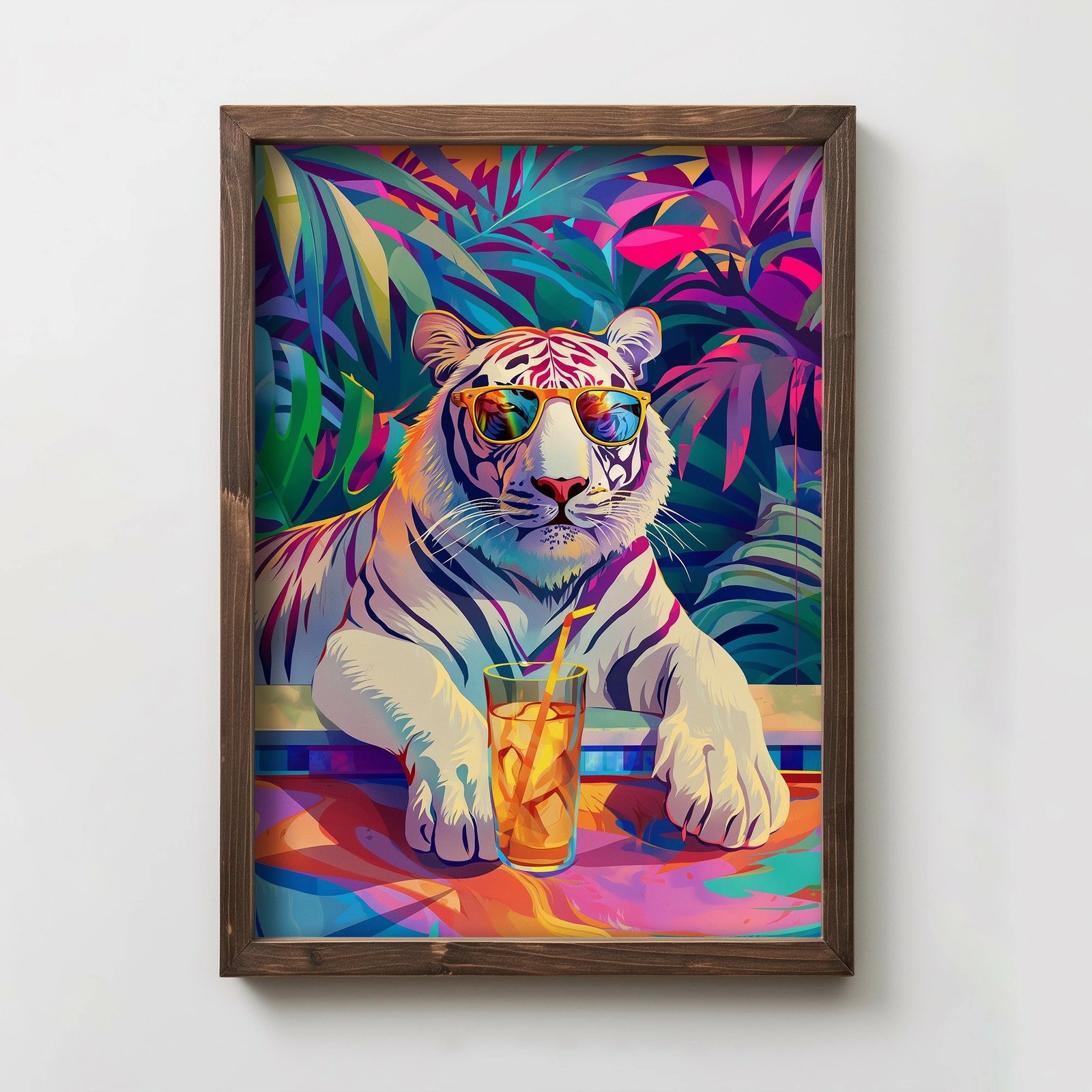 Pikturë dekorative me kornizë MDF, shumëngjyrëshe, TUN105-XL, 50x70x3.5cm