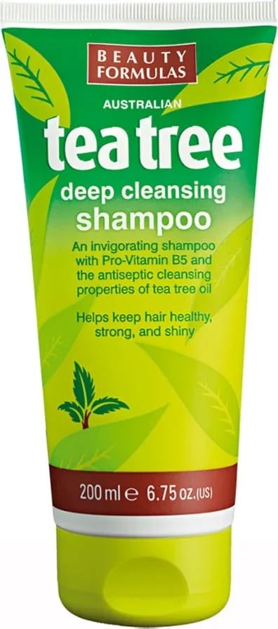 Shampo për pastrim të thellë Beauty Formulas Tea Tree, 200 ml