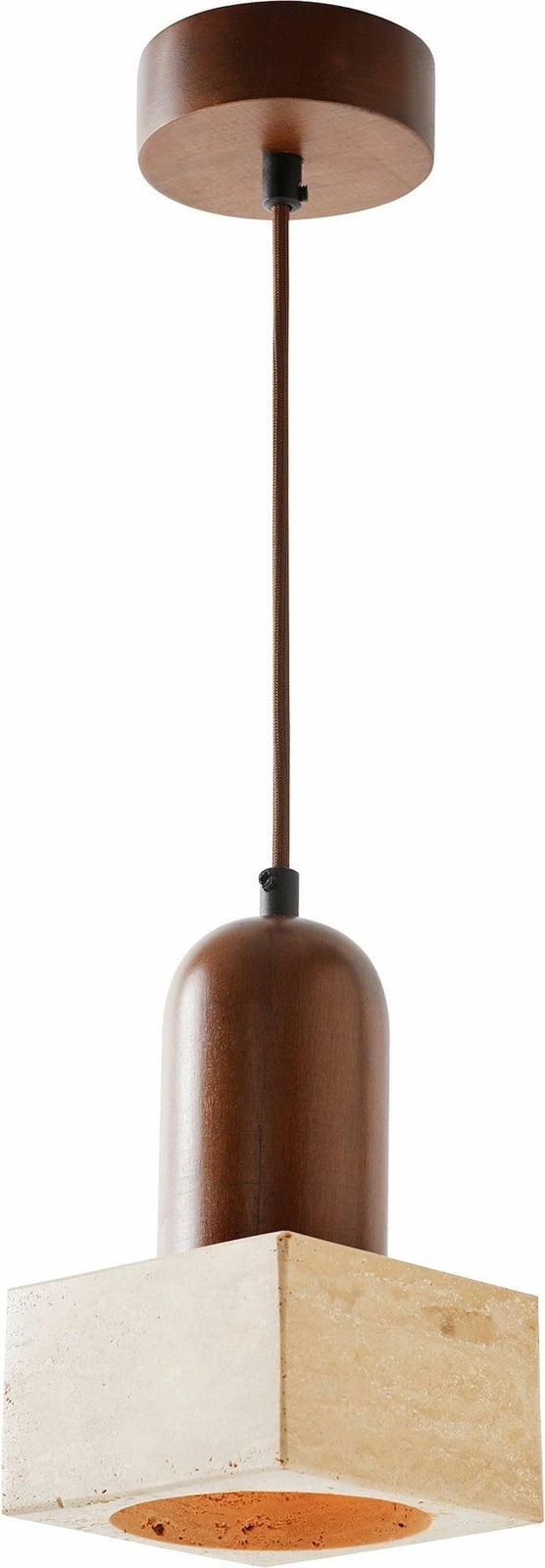 Llambë tavani prej druri, Opviq, Suala, ngjyrë arre dhe bezhë