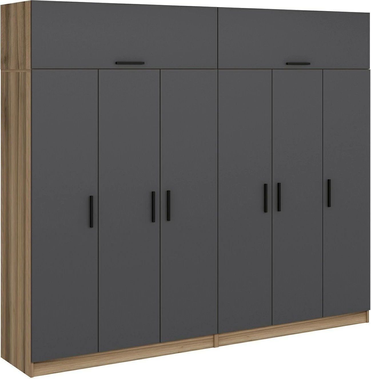 Dollap Skye Decor, ngjyrë antracit, 270x235x52cm, 10 pjesë