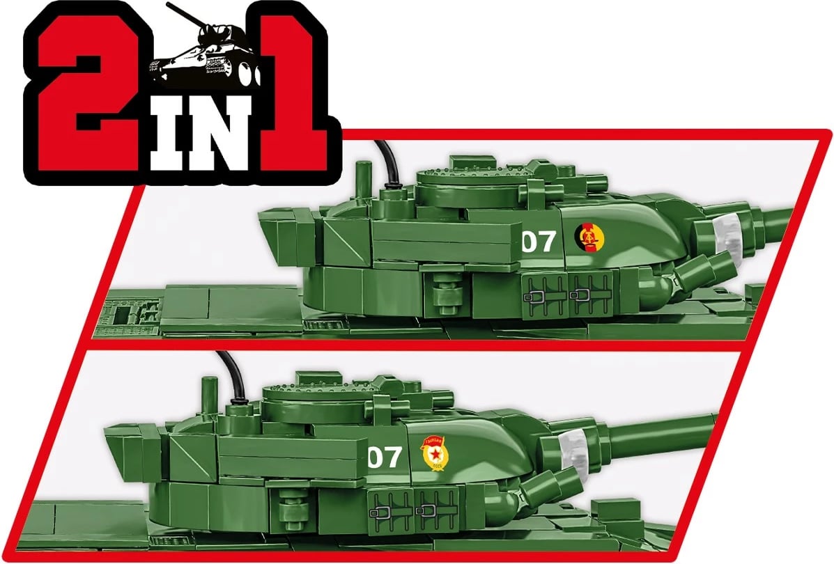 Set lodrash ndërtimi Cobi Klocki T-72 Armed Forces, 680 pjesë, me figurë, Jeshile Set lodrash ndërtimi Cobi Klocki T-72 Armed Forces, 680 pjesë, me figurë, Jeshile