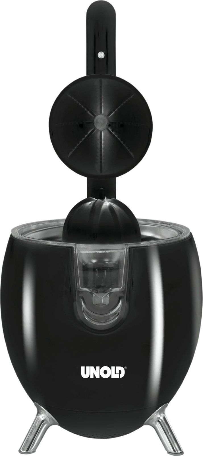 Shtrydhëse dore agrumesh UNOLD 78135, 1100W, plastikë/çelik inox, e zezë