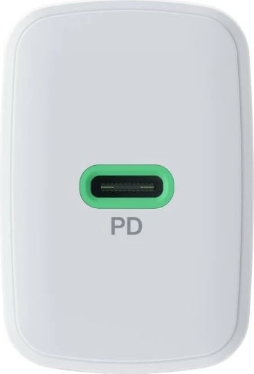 Karikues muri USB-C 30W PD 1x port, Green Cell, PowerSource Solo30 CHARB-GC-30C-W, i bardhë