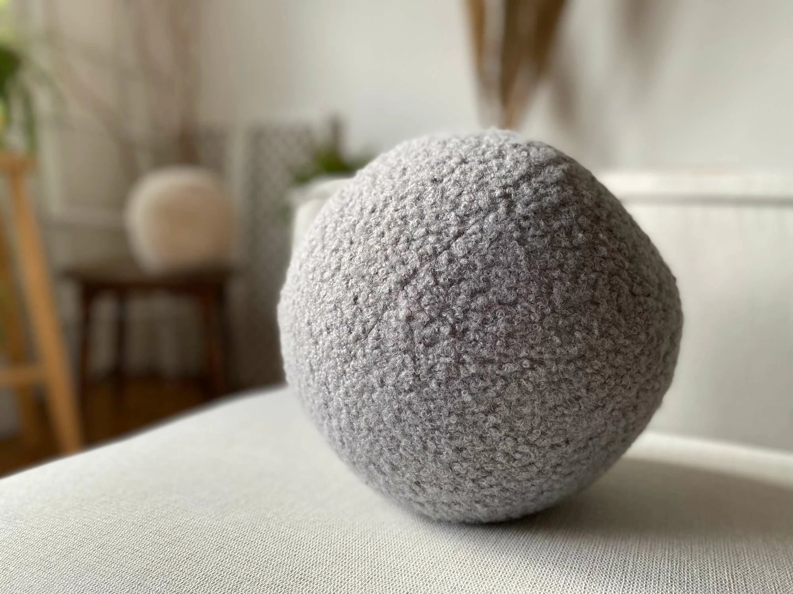 Jastëk dekorativ Evila Originals, Teddy Top 20, ngjyrë gri