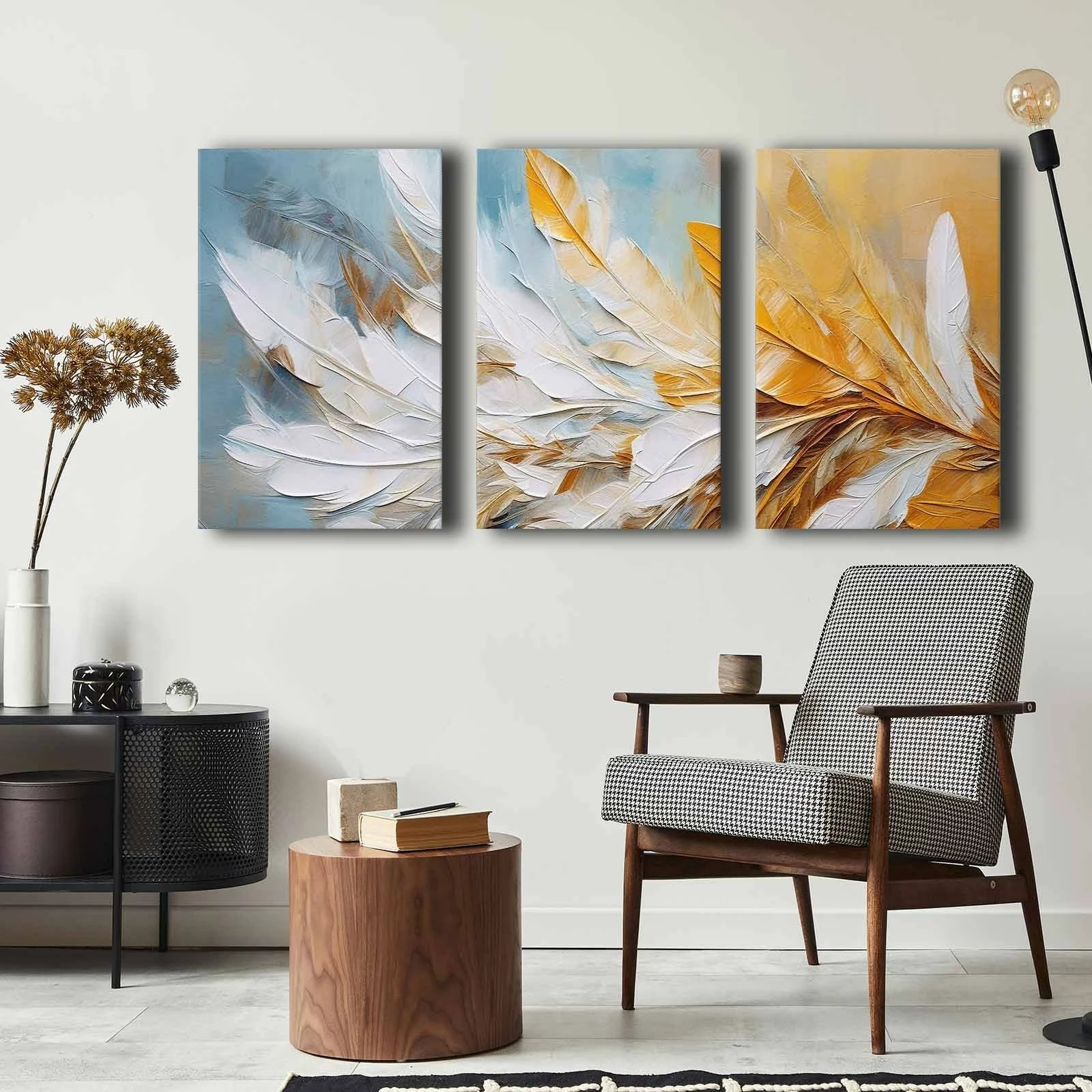 Pikturë dekorative në kanavacë (3 copë), Wallity, 3P4570GSC-017