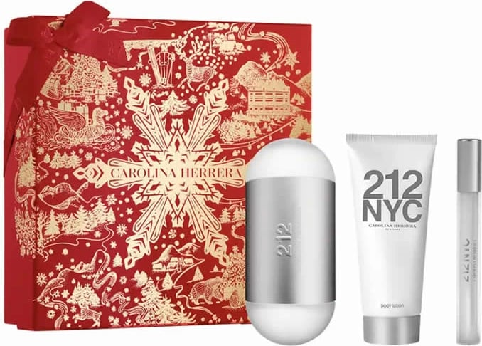 Eau de Toilette për femra Carolina Herrera 212 NYC set 3 pjesë, 100ml