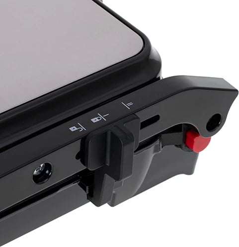 Grill elektrik tavoline, Camry, CR 3053, 180° hapje, pllaka jo-ngjitëse 28x23 cm, termostat, 2000W (max 2500W), zi-argjendt