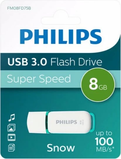 USB stick Philips Snow Edition 8GB, USB 3.0, spring green