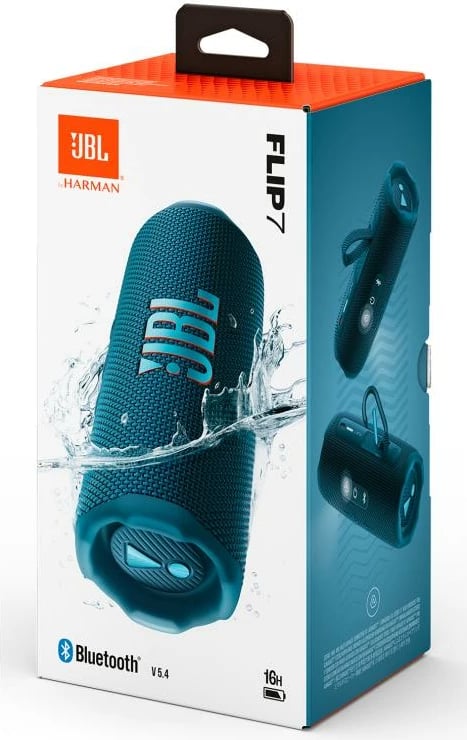 Altoparlant portativ Bluetooth stereo, JBL, Flip 7 (JBLFLIP7BLU), blu