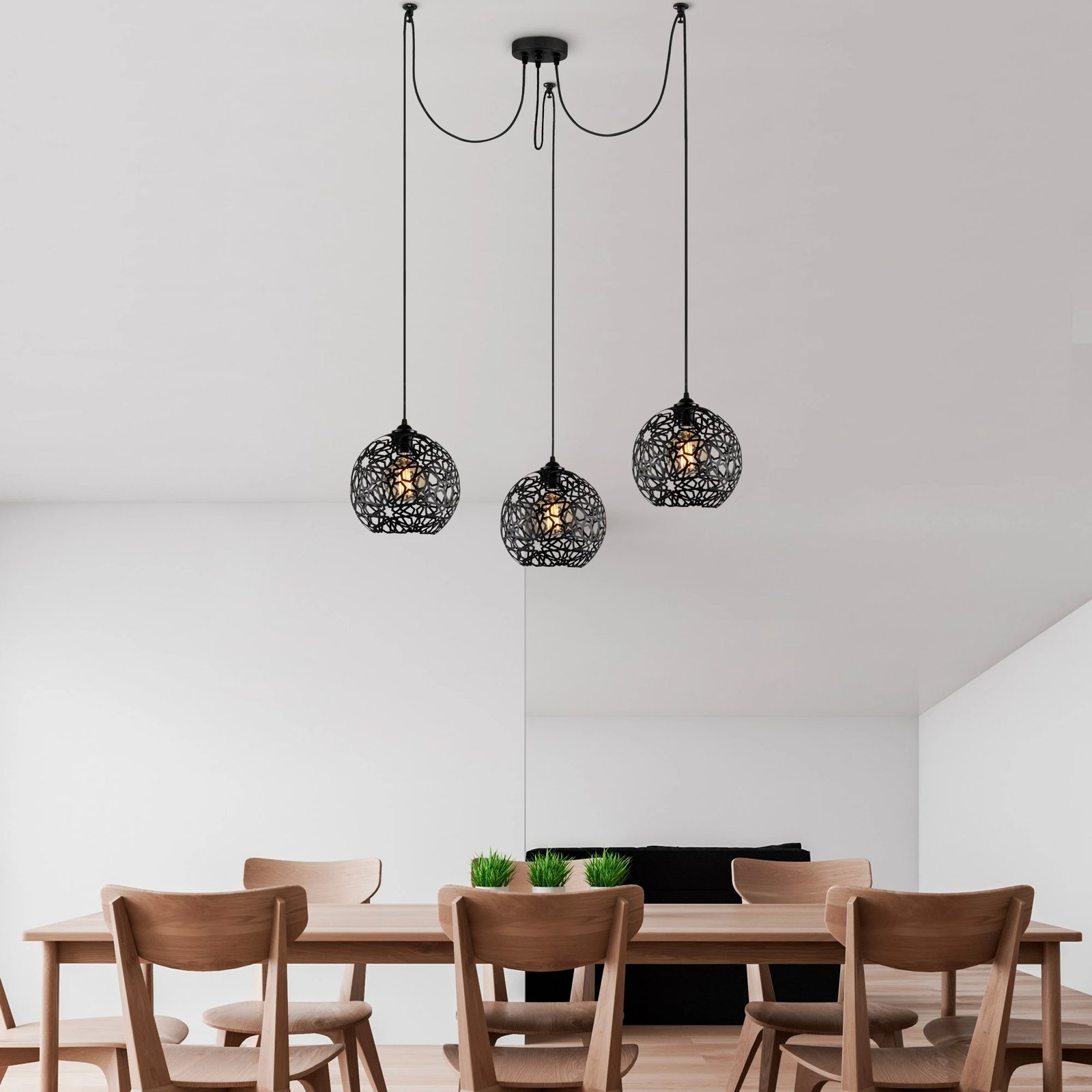 Llambë tavani Opviq Fellini MR-897, ngjyrë e zezë