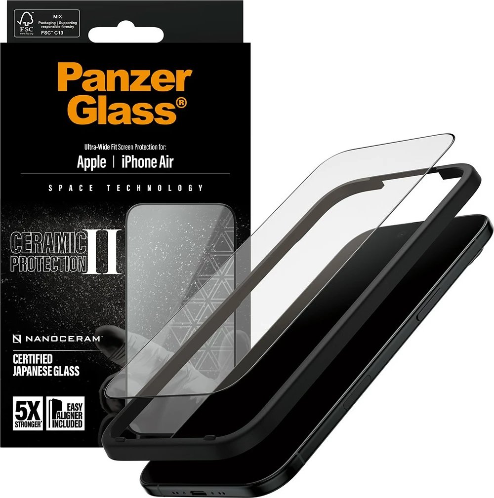 Mbrojtës ekrani PanzerGlass Ceramic II për iPhone Air UWF