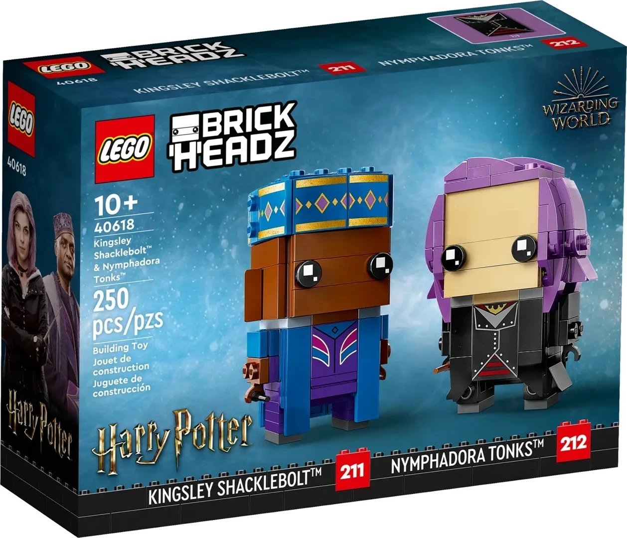 Set LEGO BrickHeadz Harry Potter 40618 Kingsley Shacklebolt dhe Nymphadora Tonks