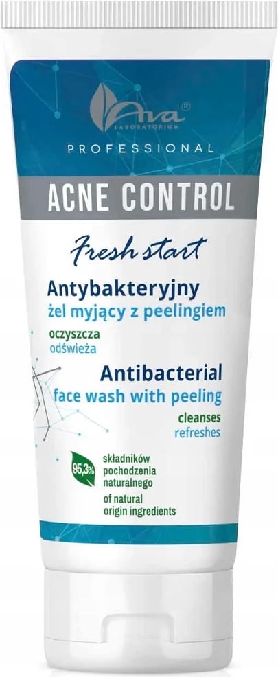 Xhel pastrues për fytyrë për femra Ava Laboratorium Acne Control Professional Antibacterial Cleansing Gel with Peeling, 200ml