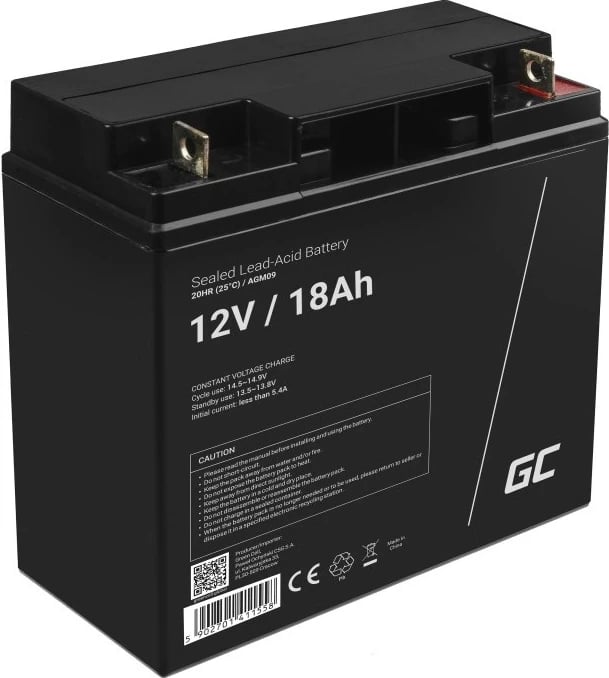 Bateria për modele RC Green Cell AGM09, 12V, e zezë