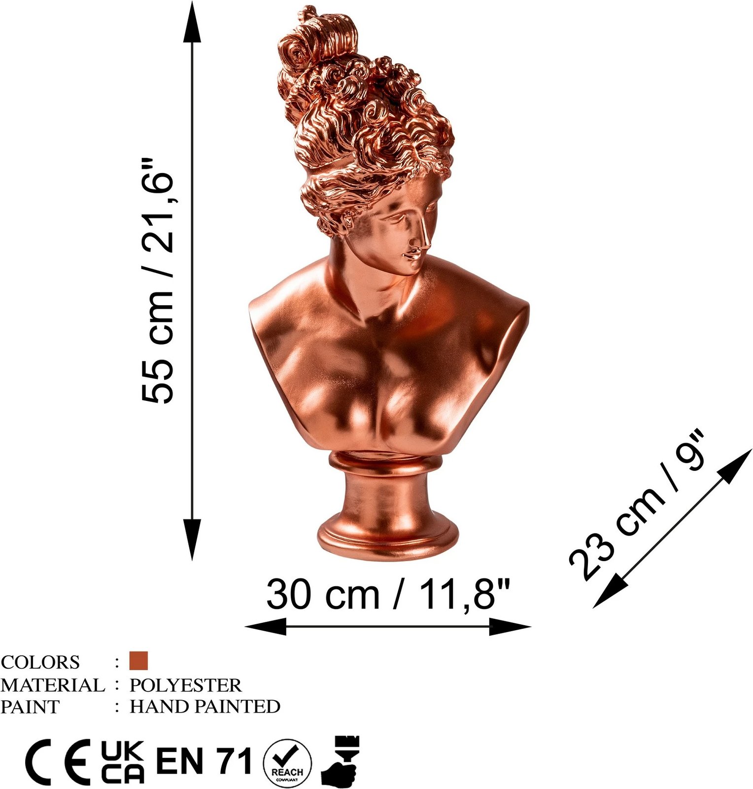 Objekt dekorativ Evila Originals, bakër, Yak-037-A Objekt dekorativ Evila Originals, bakër, Yak-037-A